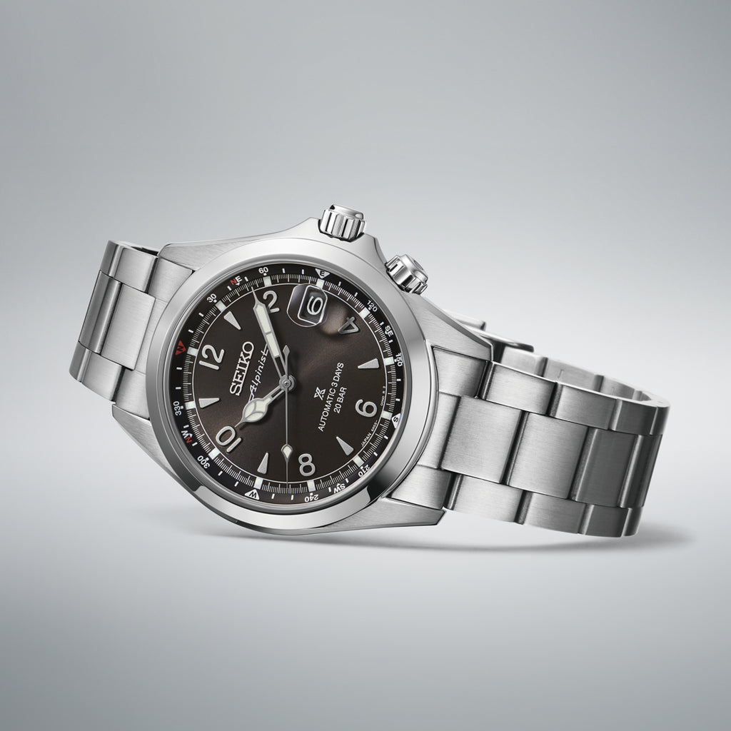 SEIKO Men's Stainless Steel Black Dial Watch | SPB505J1