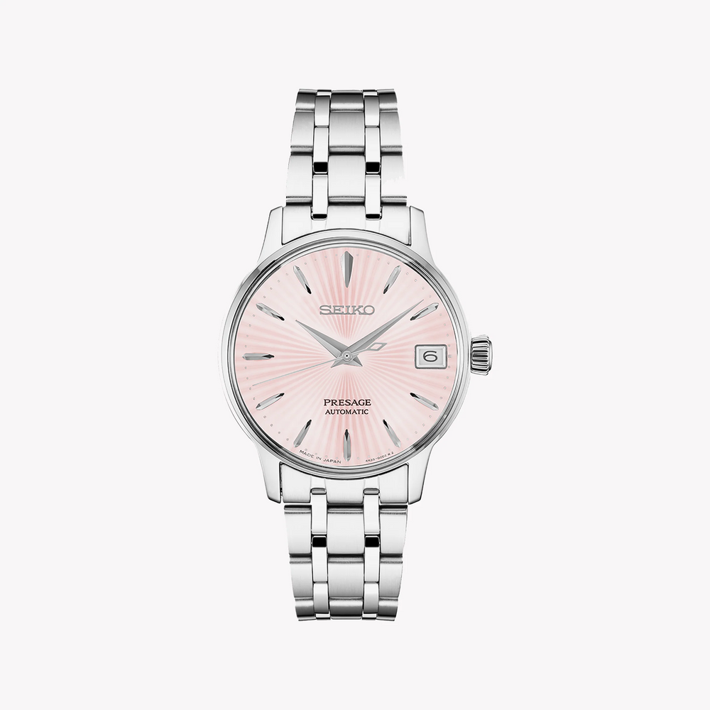 Seiko Women's Silver Stainless Steel, Pink Dial | Srp839j1