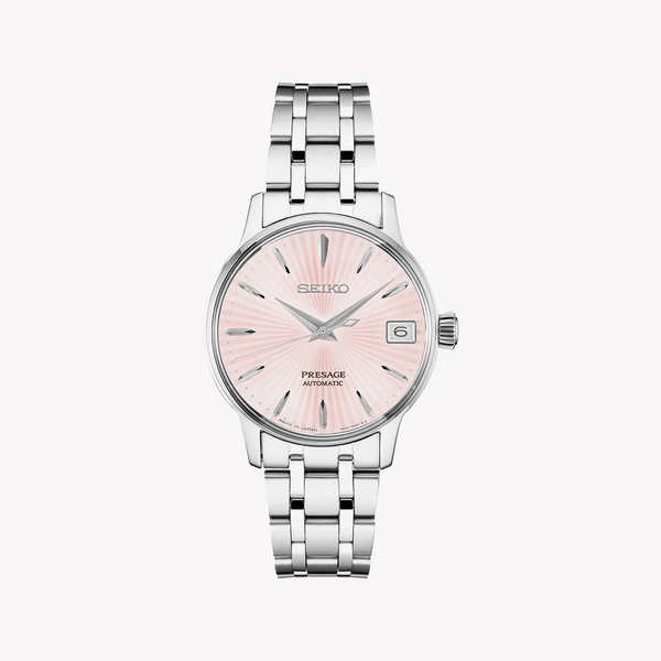 Seiko Women's Silver Stainless Steel, Pink Dial | Srp839j1