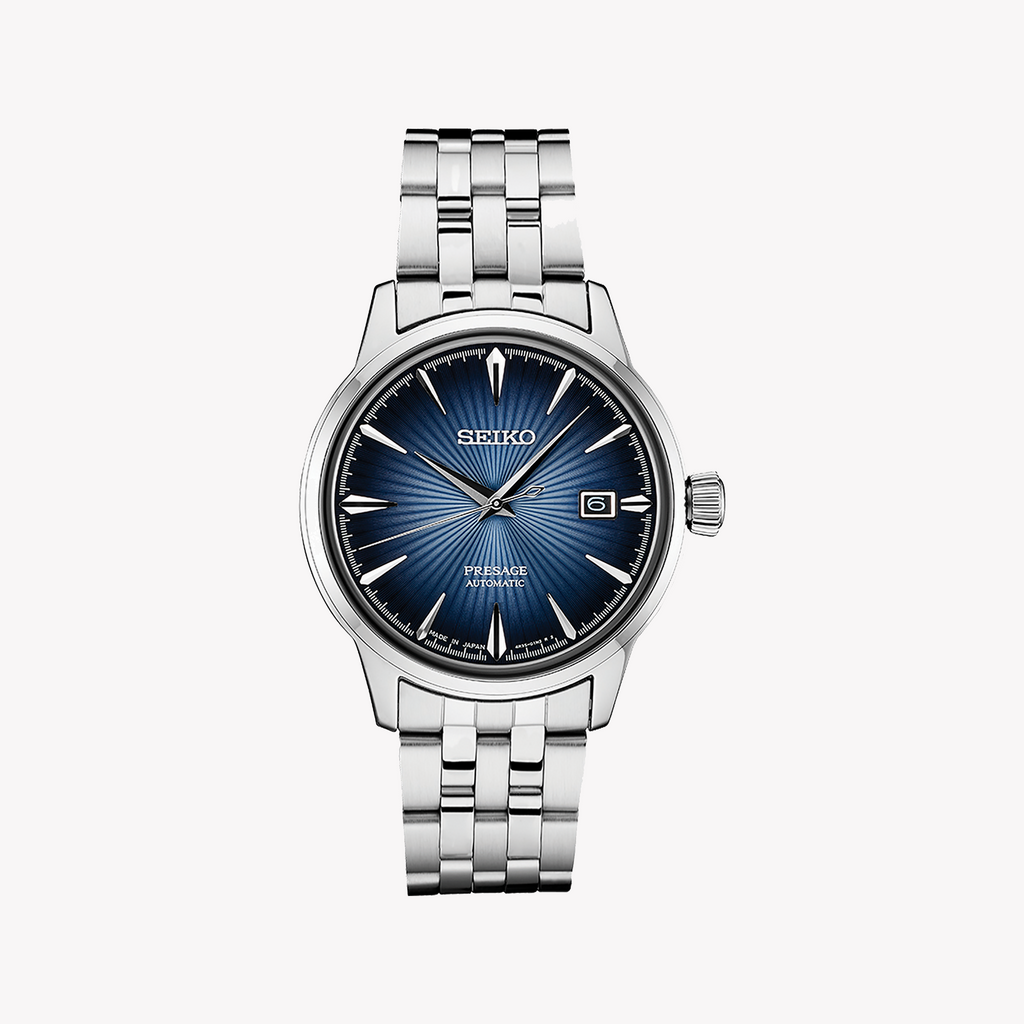 Seiko Men's Silver Watch, Blue Dial | Srpb41j1