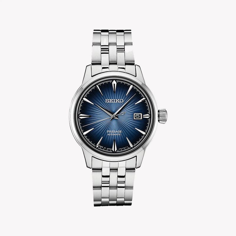 Seiko Men's Silver Watch, Blue Dial | Srpb41j1 by i-watch