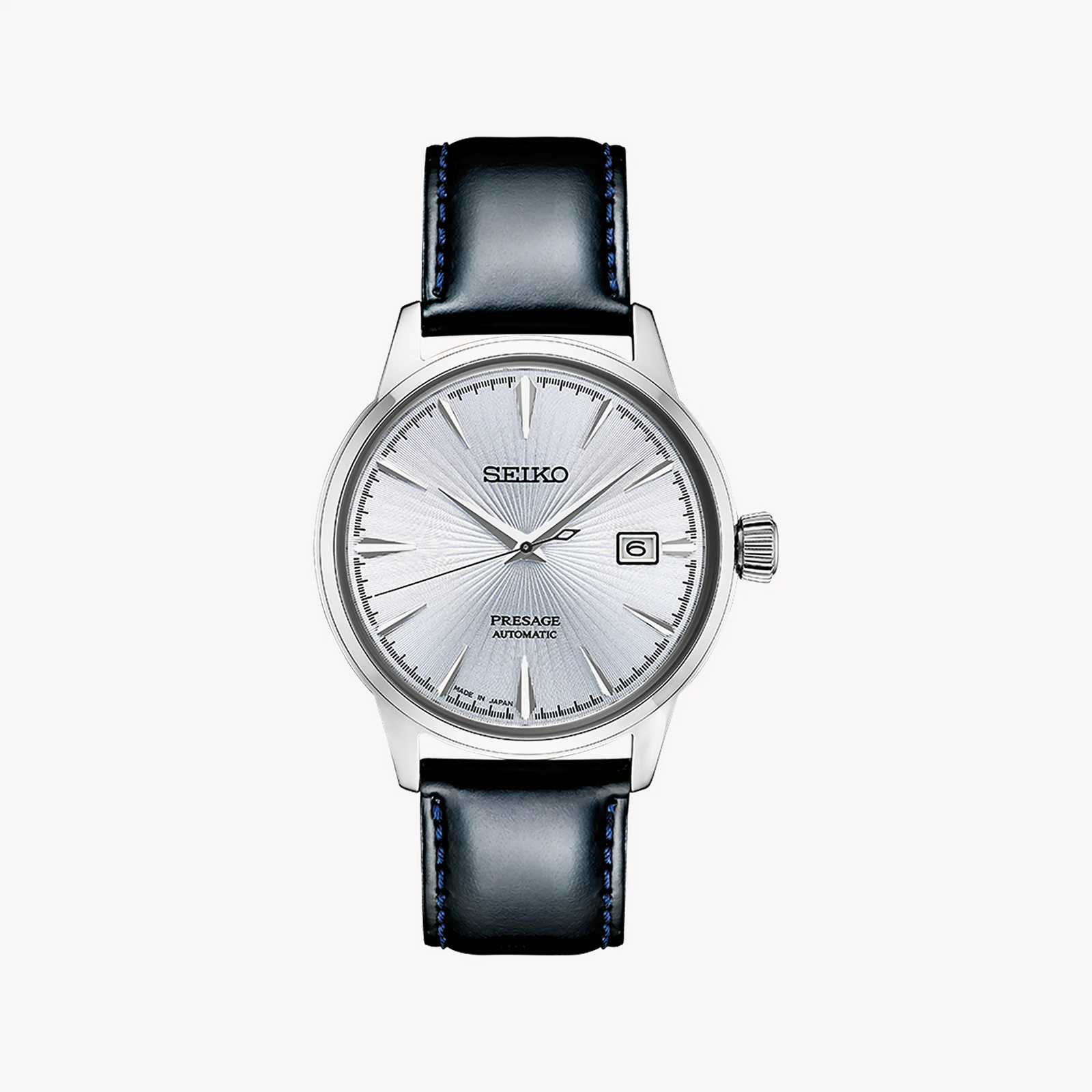 SEIKO Men's Stainless Steel & Leather Watch, Blue Dial | SRPB43J1 by i-watch
