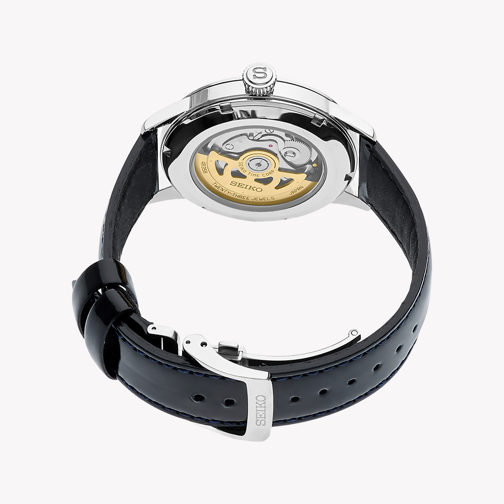 SEIKO Men's Stainless Steel & Leather Watch, Blue Dial | SRPB43J1