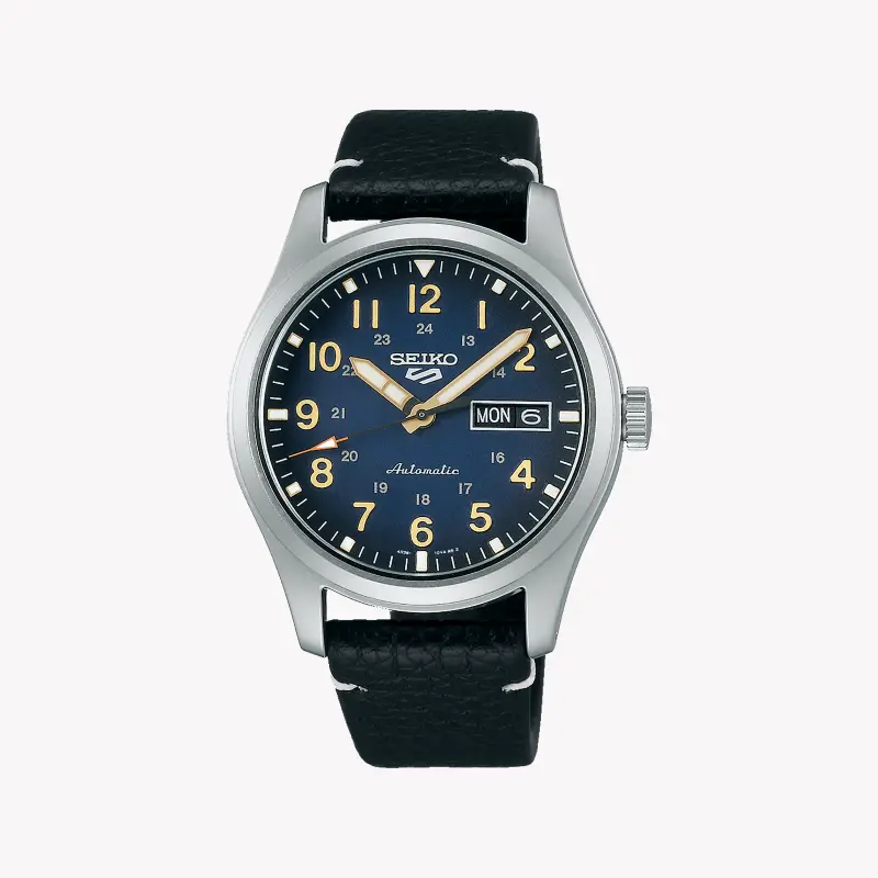 Seiko Men's Silver Watch, Dark Blue Dial | Srpg39k1