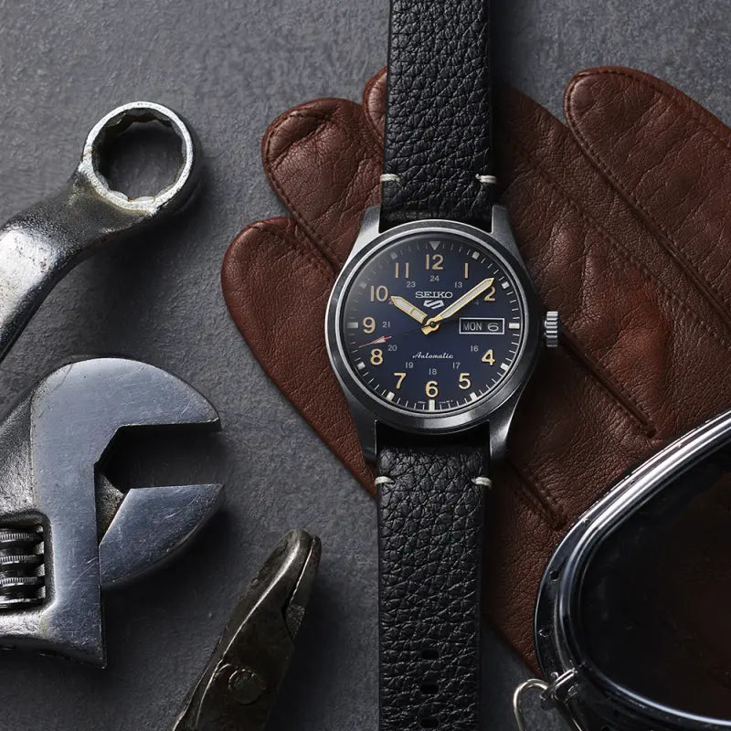 Seiko Men's Silver Watch, Dark Blue Dial | Srpg39k1