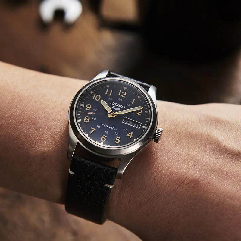 Seiko Men's Silver Watch, Dark Blue Dial | Srpg39k1