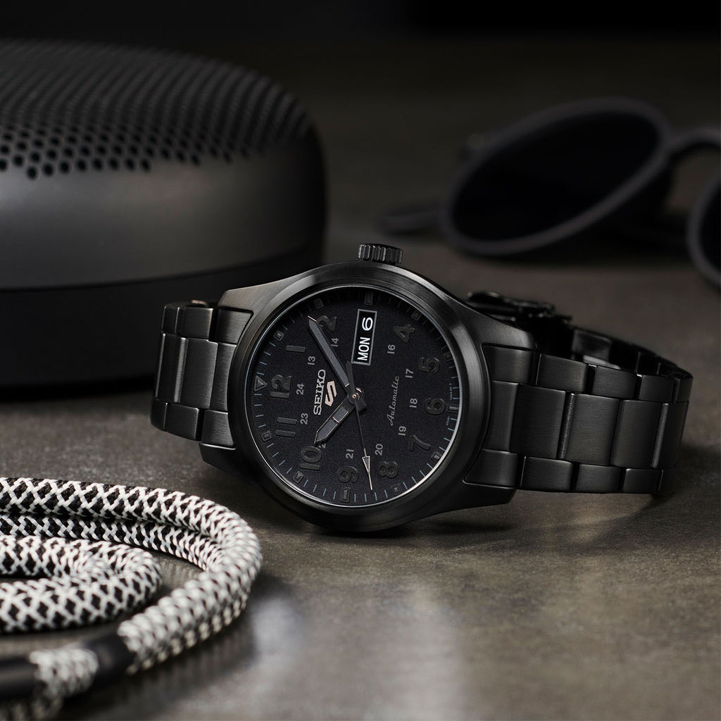 Seiko Men's Stainless Steel Black Automatic Watch | Srpj09k1