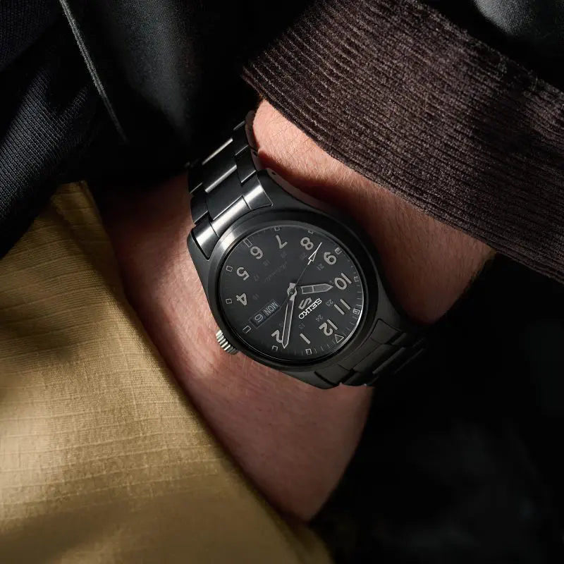 Seiko Men's Stainless Steel Black Automatic Watch | Srpj09k1