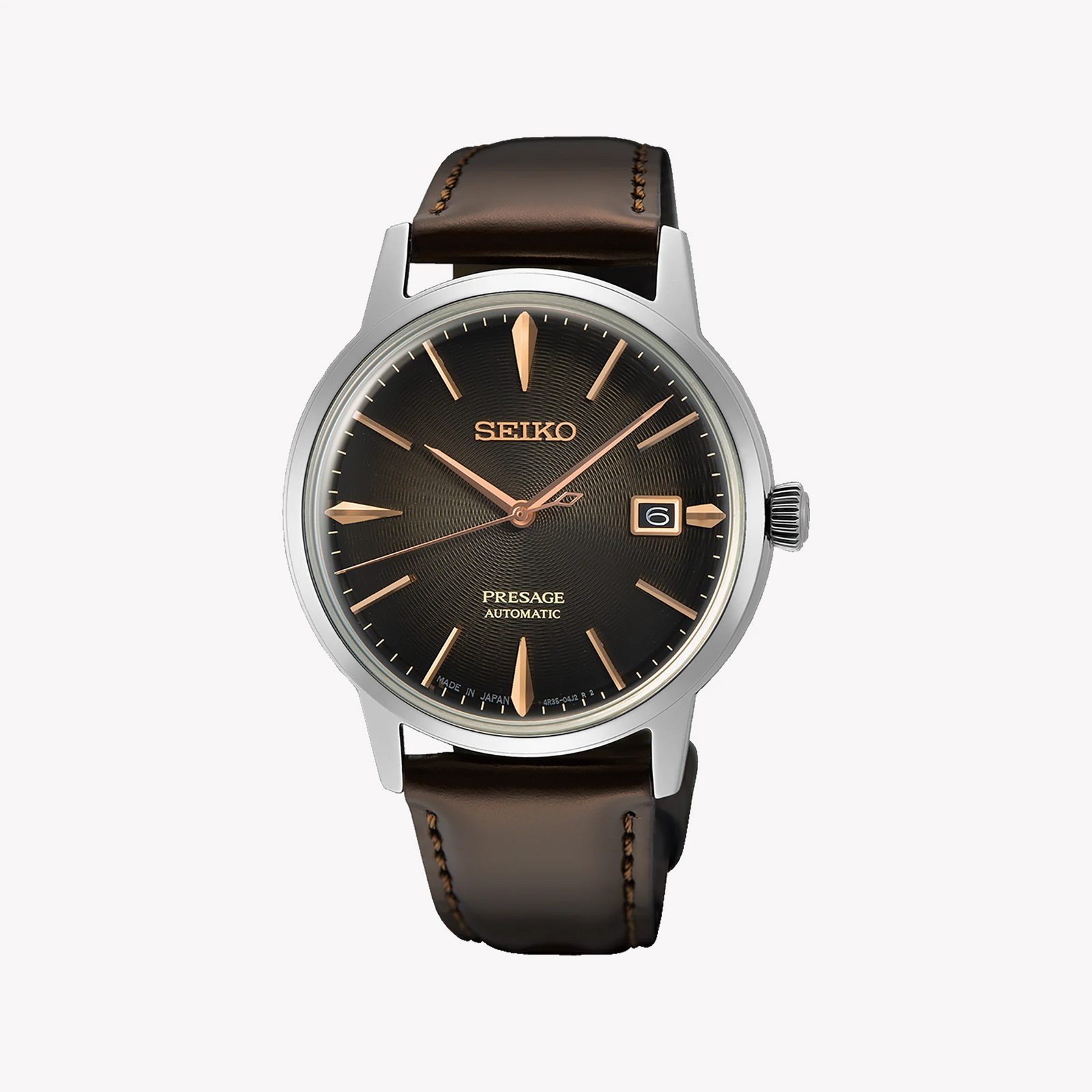 Seiko Men's Silver/Brown, Leather/Stainless | Srpj17j1 by i-watch