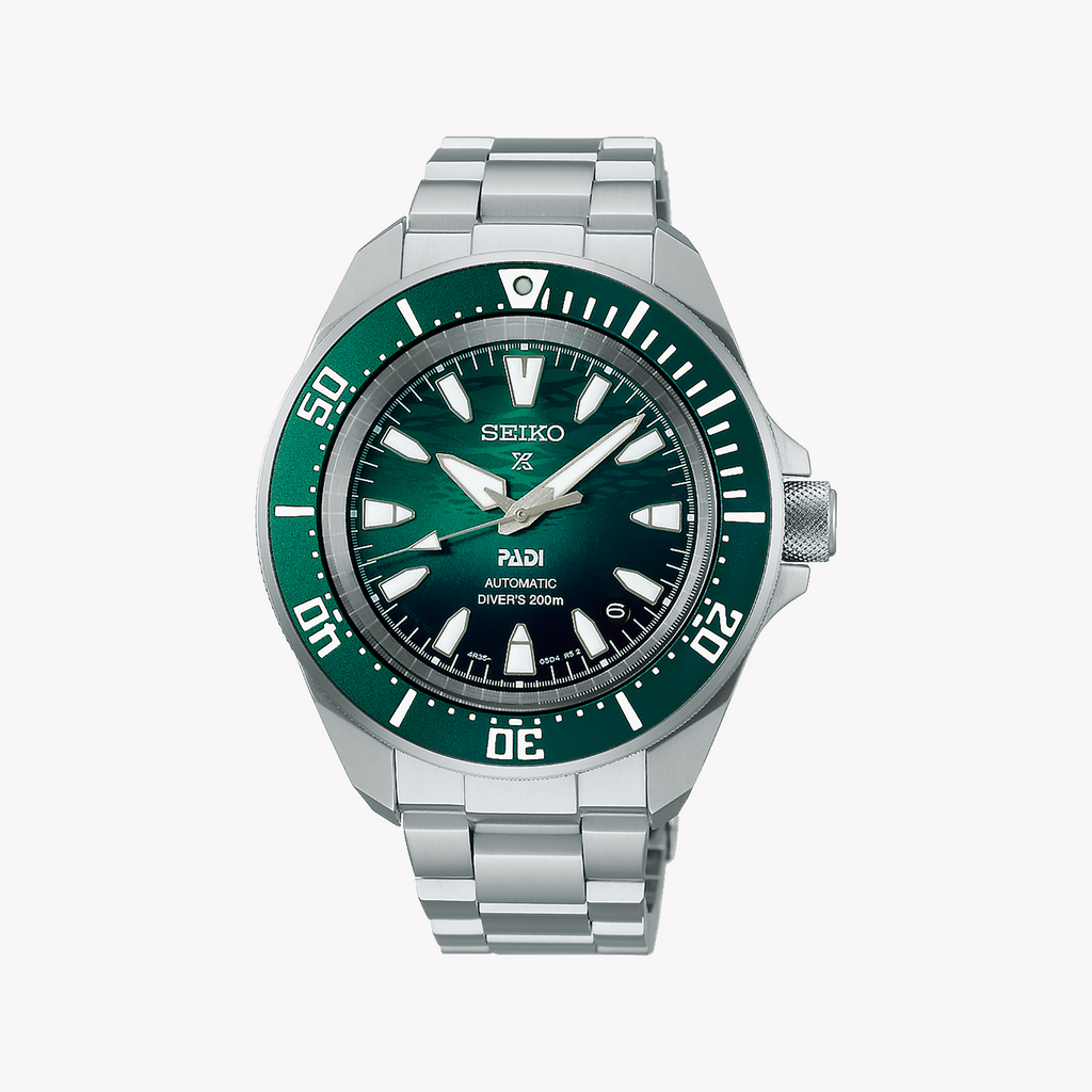 SEIKO Men's Stainless Steel Green Dial Watch | SRPL53K1