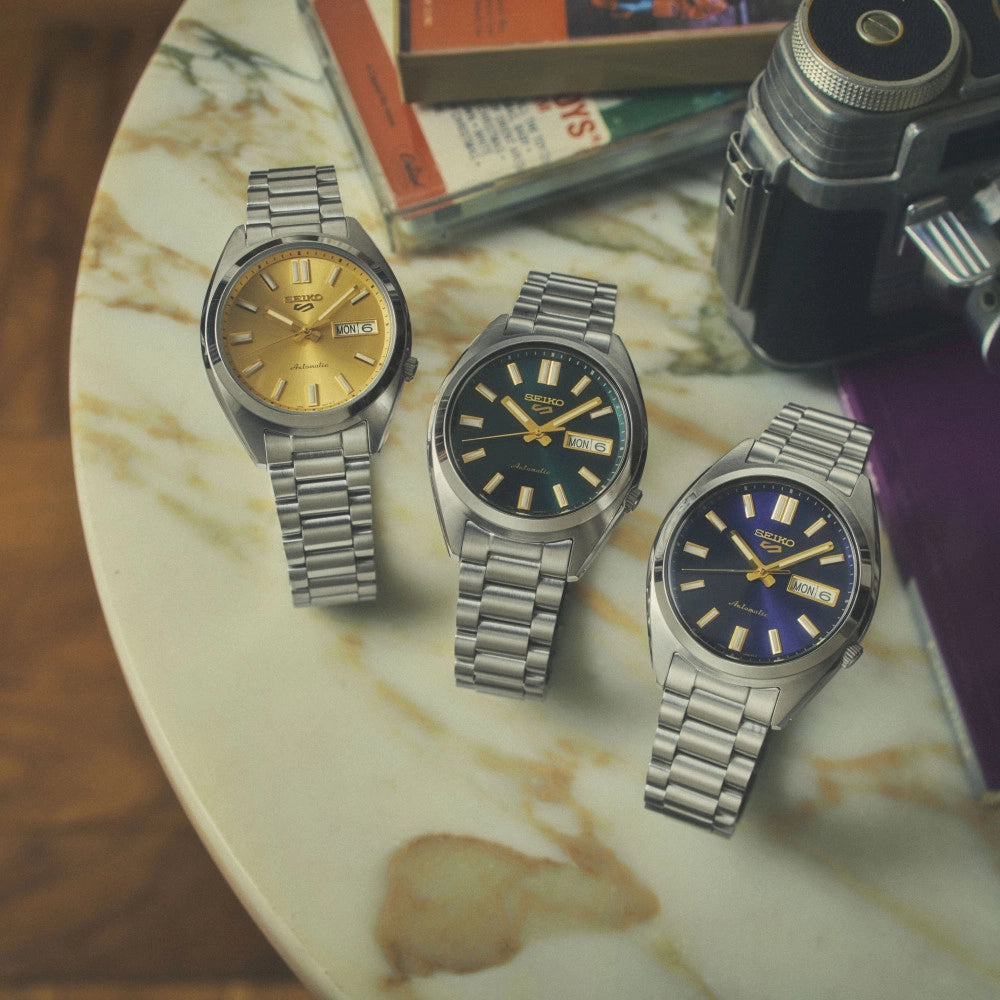 SEIKO 5 Men's Stainless Steel Green Dial Watch | SRPL57K1