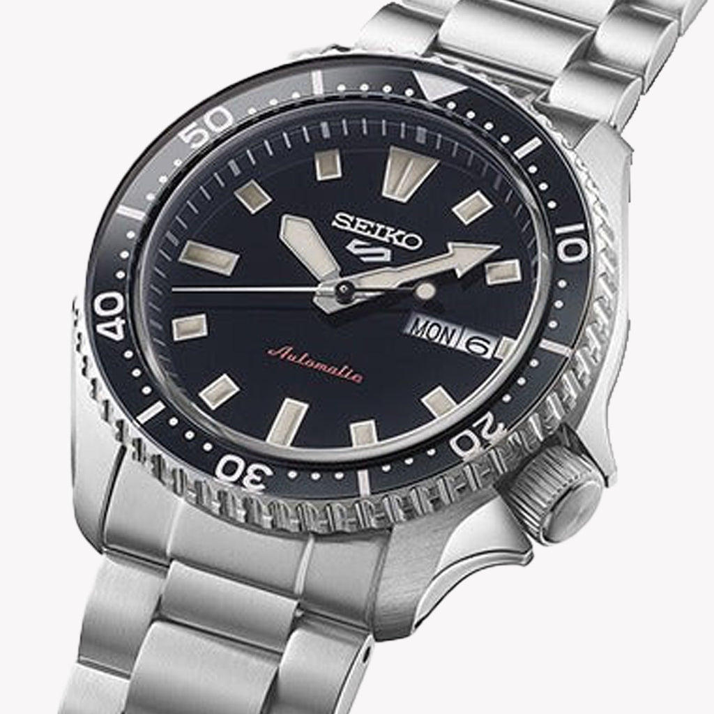 Seiko Men's Stainless Steel Black Dial Watch | Srpl85k1