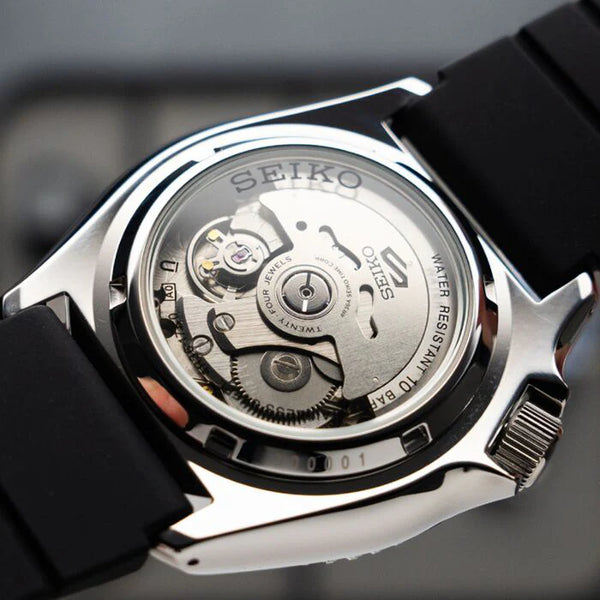 Seiko 5 Men's Stainless Steel/Black, Orange | Srpl89k1 by i-watch