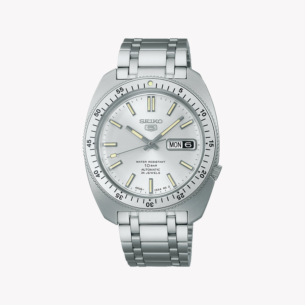 Seiko 5 Men's Stainless Steel Silver Automatic Watch | Srpl91k1