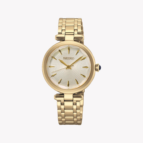 Seiko Women's Gold Stainless Steel Watch, White Dial | Srz554p1 by i-watch