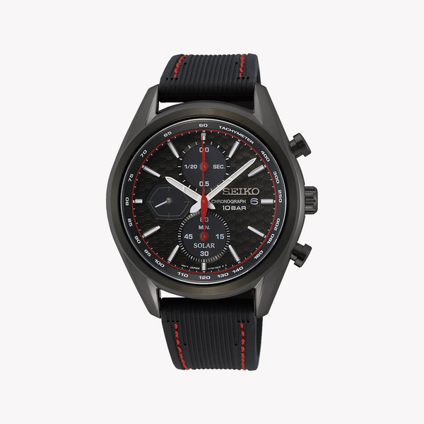 Seiko Men's Black Stainless Steel Watch, Black Dial | Ssc777p1 by i-watch