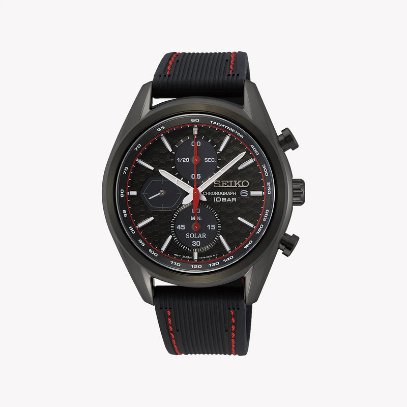 Seiko Men's Black Stainless Steel Watch, Black Dial | Ssc777p1 by i-watch