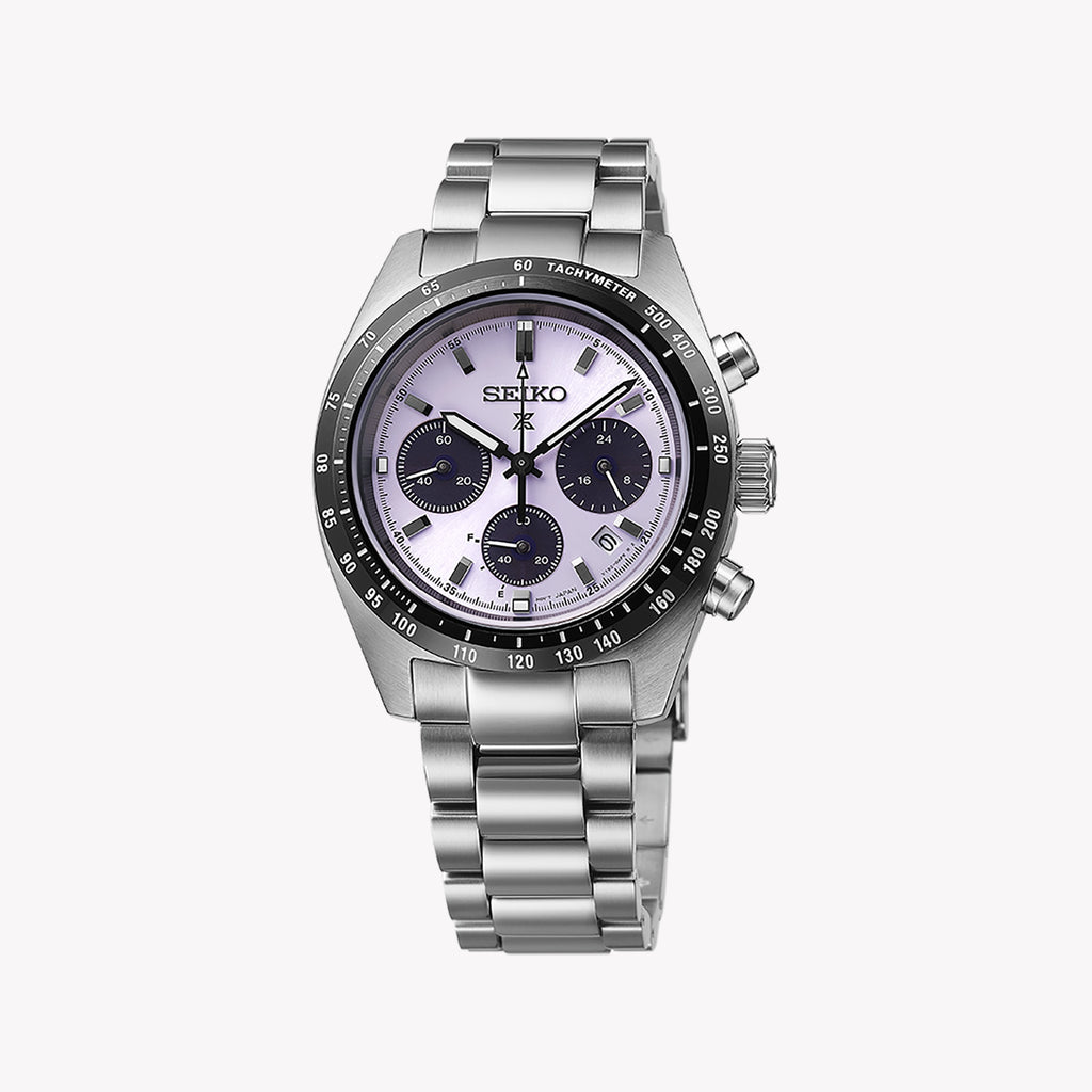 SEIKO Men's Stainless Steel Purple Dial Watch | SSC955P1