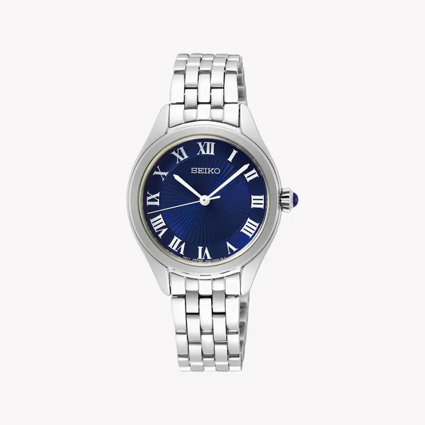 Seiko Women's Silver Watch, Blue Dial | Sur329p1 by i-watch