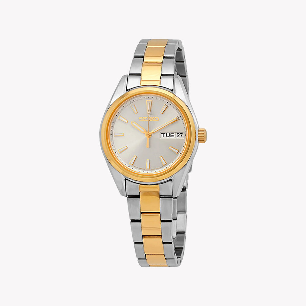 SEIKO Women's Stainless Steel Silver & Gold Watch | SUR354P1 by i-watch