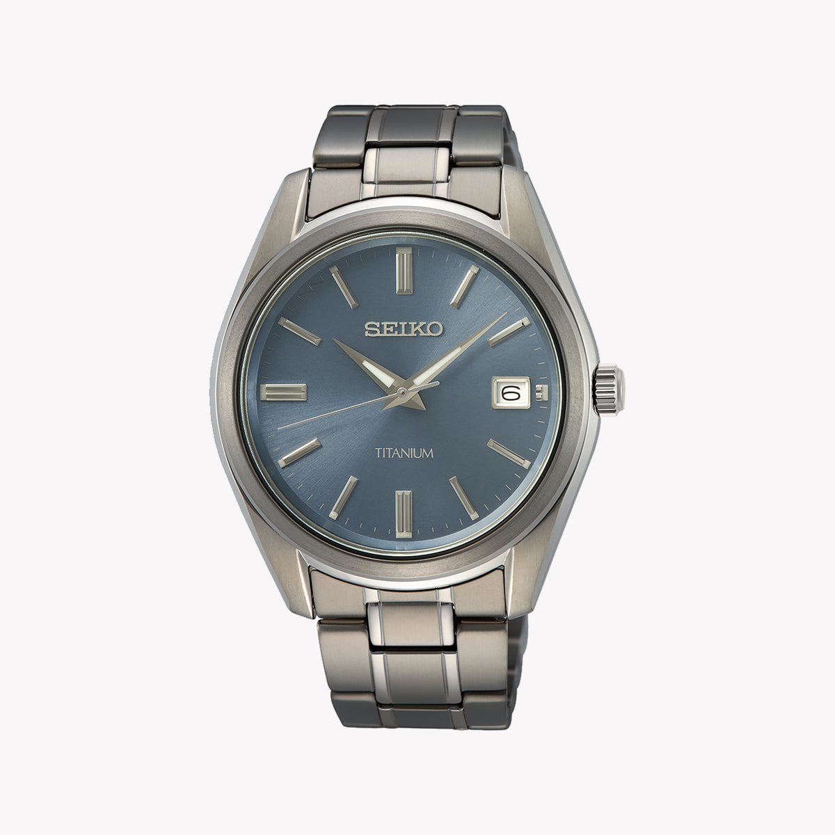 Seiko Men's Gunmetal & Blue Stainless Steel Watch | Sur371p1