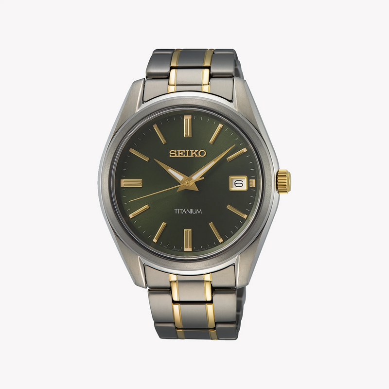 Seiko Men's Stainless Steel, Grey/Gold | Sur377p1 by i-watch