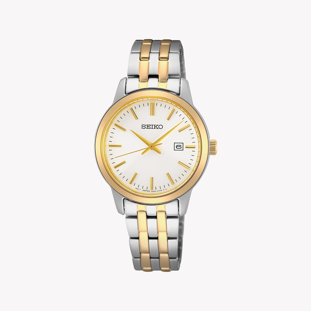 Seiko Women's Silver/Gold Quartz Watch | Sur410p1
