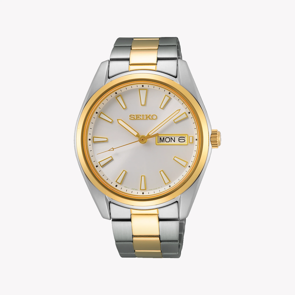 Seiko Men's Stainless Steel, Silver & Gold | Sur446p1 by i-watch