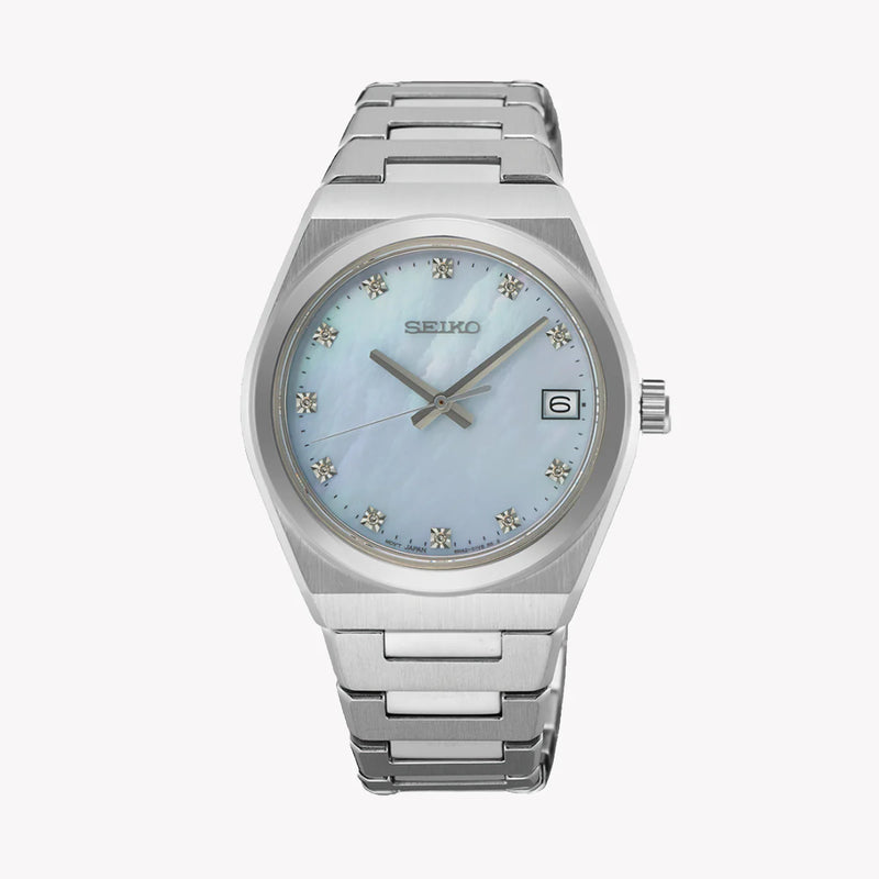 Seiko Women's Stainless Steel Blue Dial Watch | Sur603p1 by i-watch