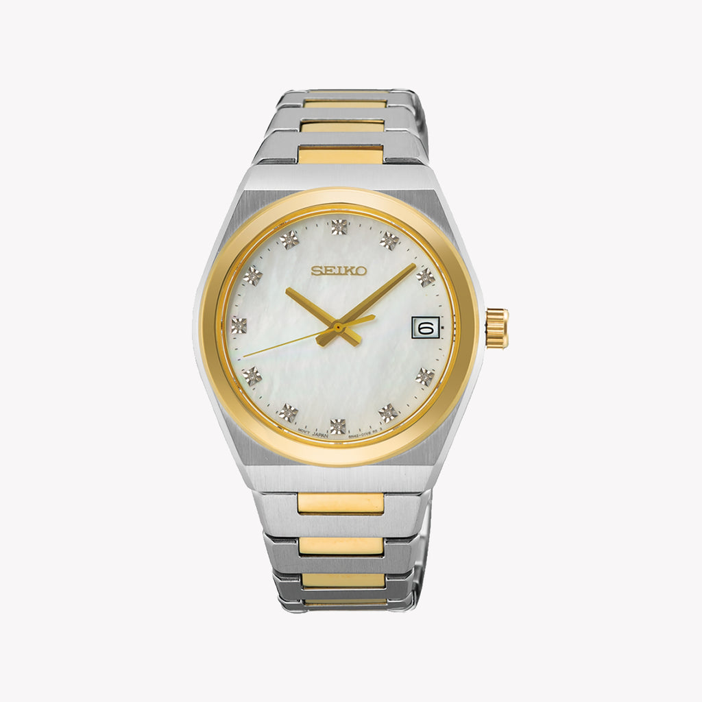 Seiko Women's Gold & Silver Stainless Steel Watch Sur604p1