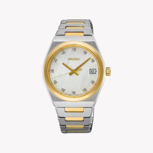 Seiko Women's Gold & Silver Stainless Steel Watch Sur604p1