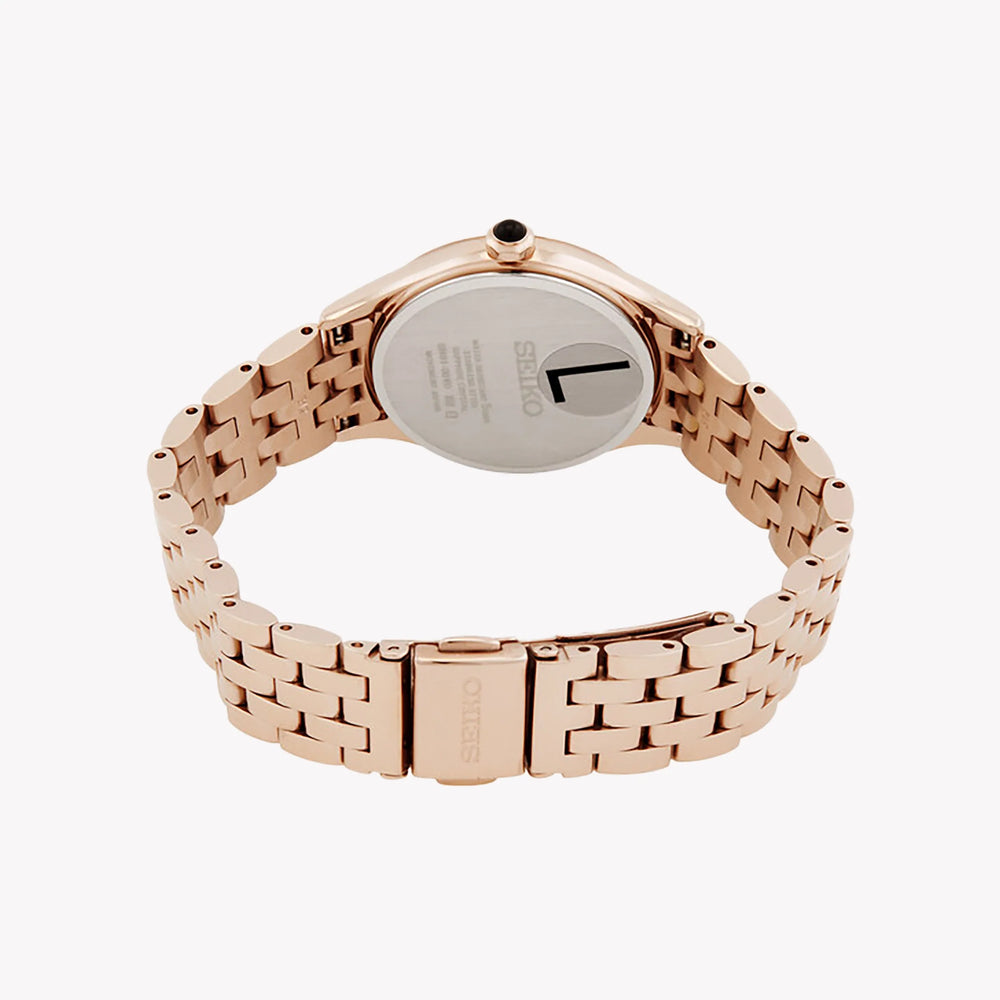 SEIKO Women's Rose Gold Stainless Steel Watch | SUR614P1 by i-watch