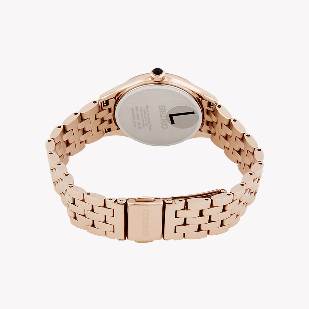 SEIKO Women's Rose Gold Stainless Steel Watch | SUR614P1