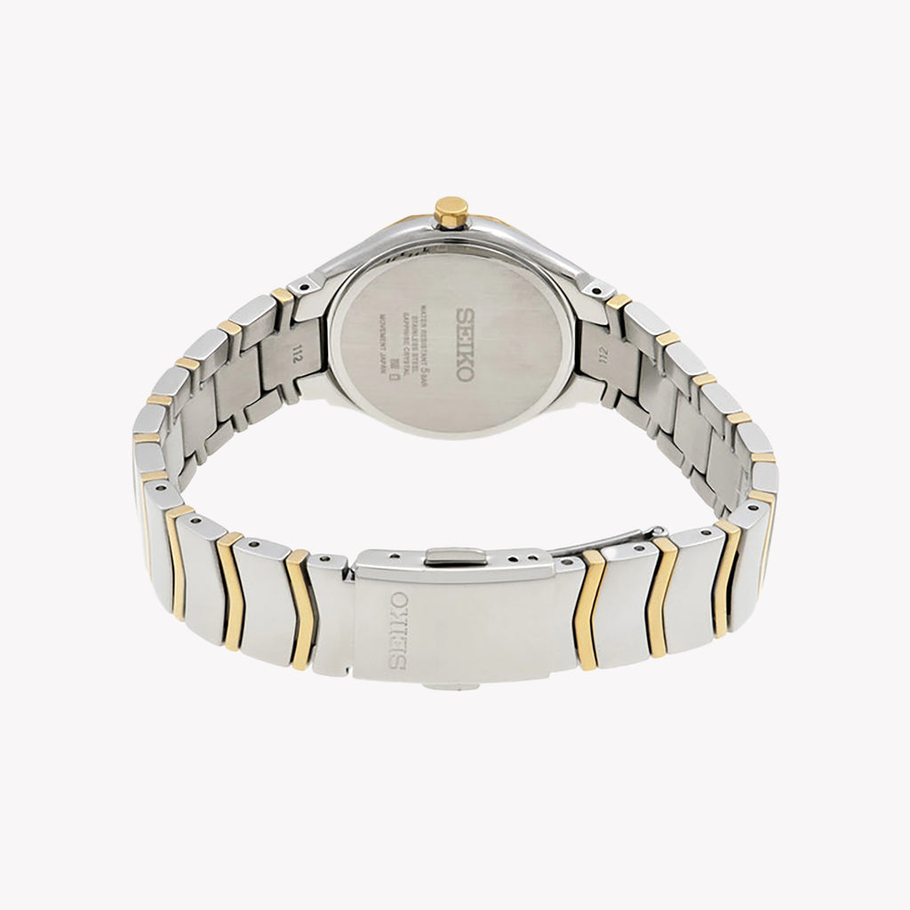 SEIKO Women's Silver & Gold Stainless Steel Watch | SUR616P1