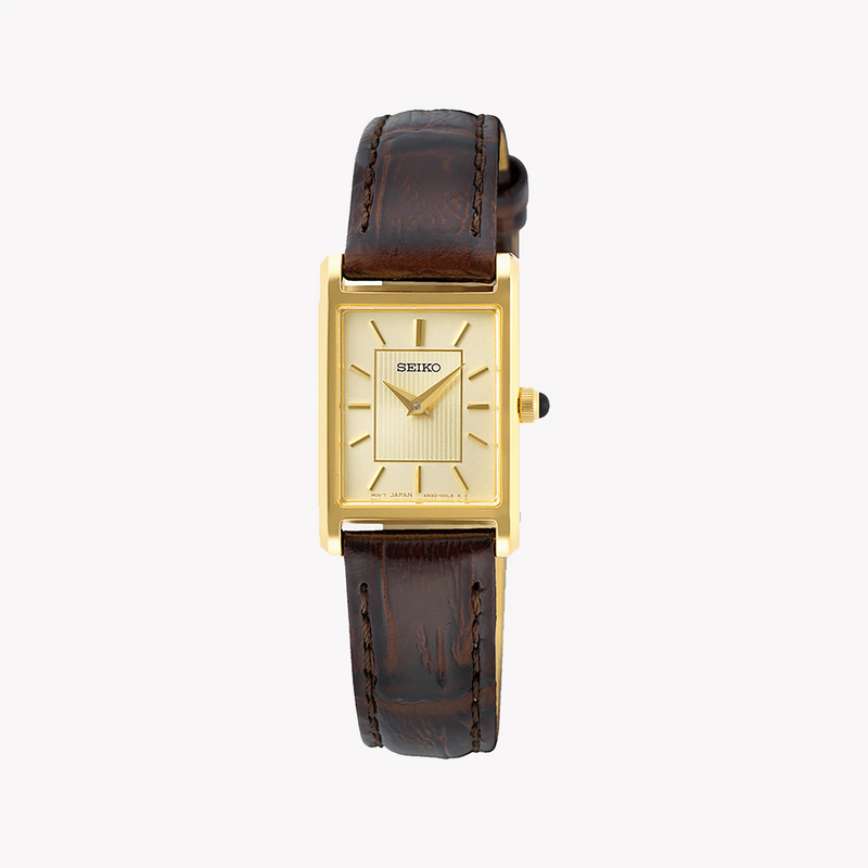 Seiko Women's Gold, Leather Watch | Swr066p1 by i-watch