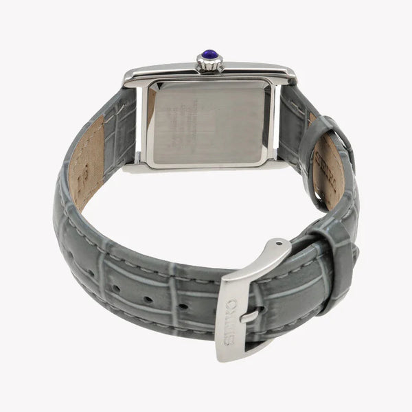 SEIKO Women's Stainless Steel/Leather, Silver/Grey | SWR099P1