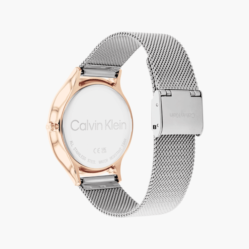 Ck Calvin Klein Women's Rose Gold Watch, Silver Dial | K3m21121g by i-watch