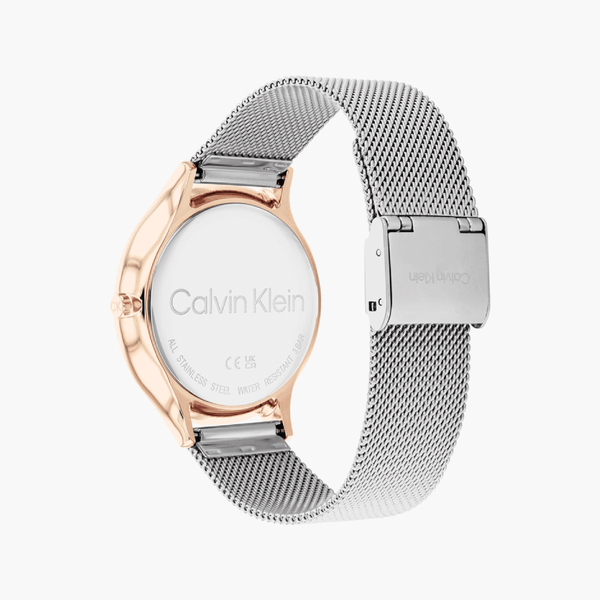 Ck Calvin Klein Women's Rose Gold Watch, Silver Dial | K3m21121g by i-watch