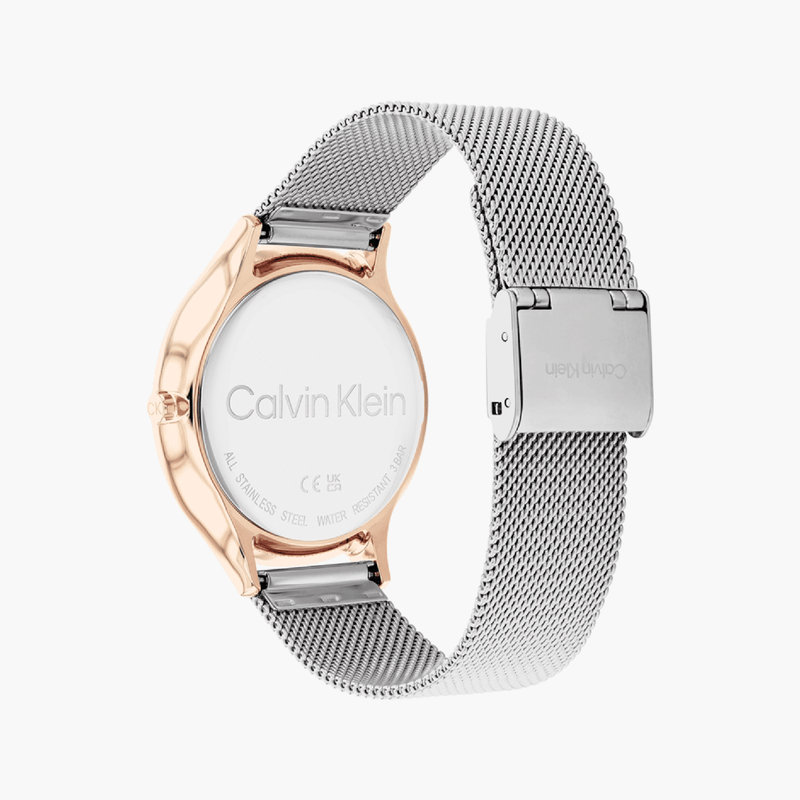 Ck Calvin Klein Women's Rose Gold Watch, Silver Dial | K3m21121g by i-watch