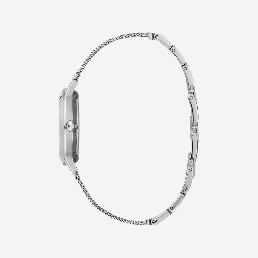 Guess Women's Silver Stainless Steel, Black Dial | W1197l1 by i-watch