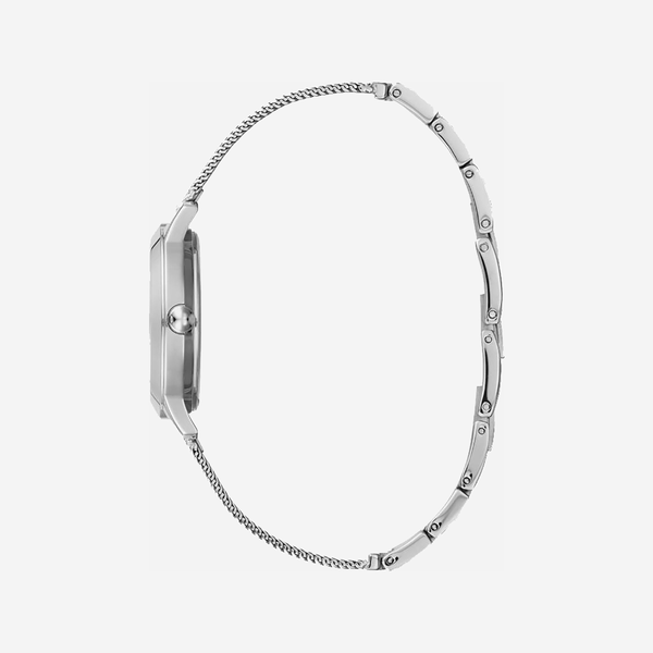 Guess Women's Silver Stainless Steel, Black Dial | W1197l1 by i-watch