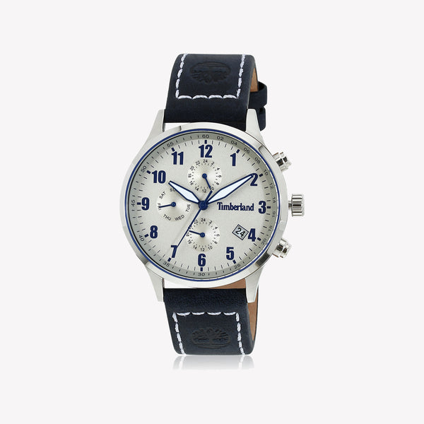 Timberland Men Navy Blue Genuine Leather Analogue Watch TBL.15335JS/07