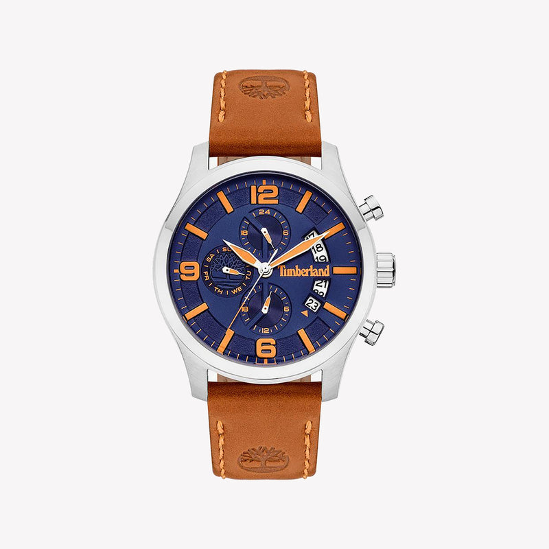 Timberland WESTBOROUGH Leather Band Chronograph Wrist Watch 44 mm