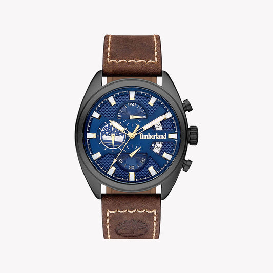 Timberland Men's Grey Stainless Steel & Brown Leather Watch | Tbl15640jlu03