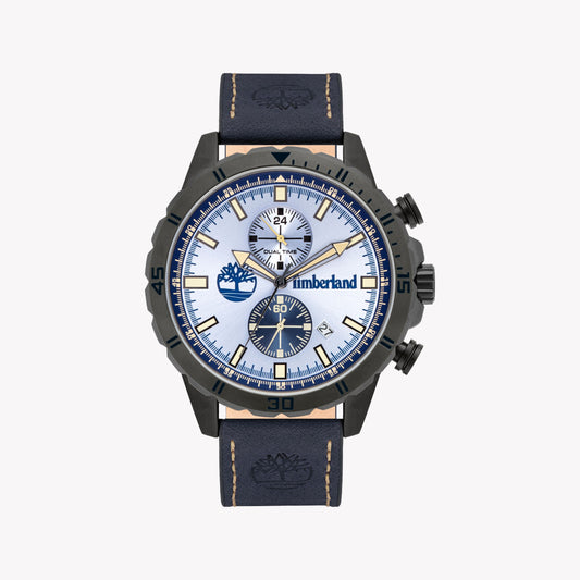 Timberland Men's Grey Stainless Steel & Blue Leather Watch Tbl16003jyu08