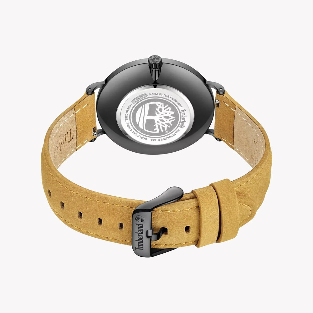 Timberland Men's Stainless/Black, Leather/Beige | Tdwga0011401 by i-watch