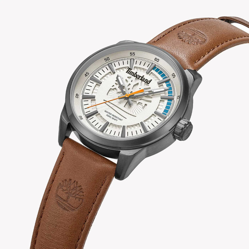 Timberland Men's Quartz Watch, Stainless Steel/Brown Leather | TDWGA0083203 by i-watch