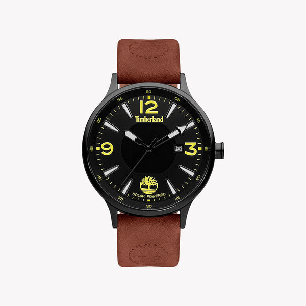 Timberland Men's Black Stainless Steel & Brown Leather Watch | Tdwga2100902 by i-watch