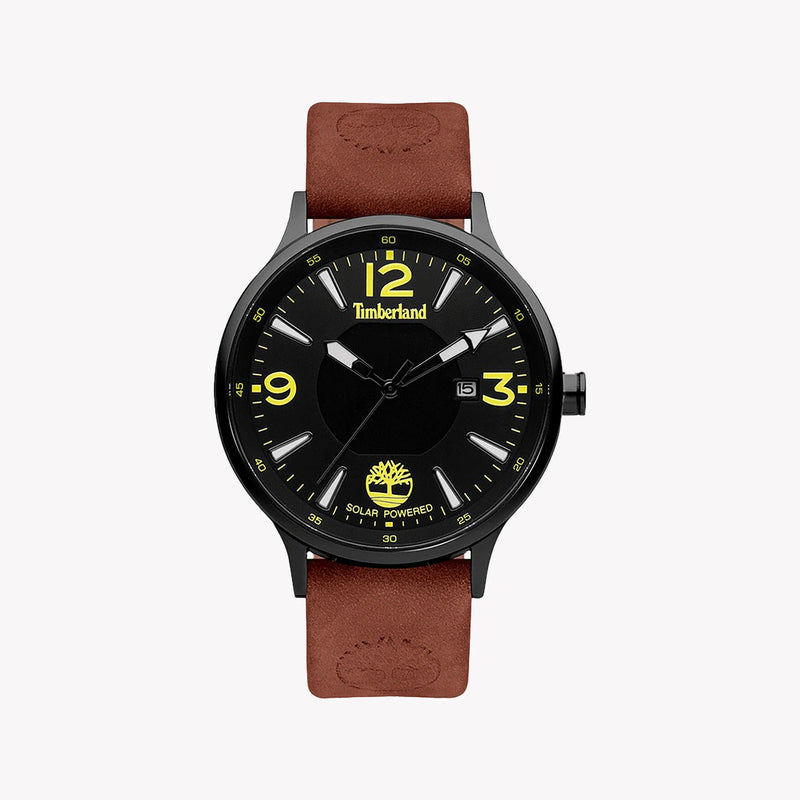 Timberland Men's Black Stainless Steel & Brown Leather Watch | Tdwga2100902 by i-watch