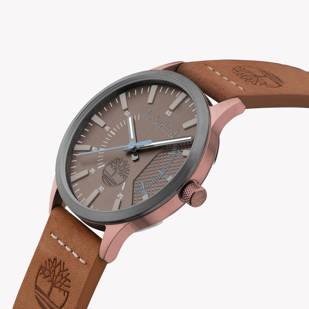 Timberland Men's Brown Leather & Stainless Steel Watch | Tdwga2103603